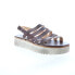 Фото #2 товара Bed Stu Ensley F395014 Womens Brown Leather Slip On Platform Sandals Shoes