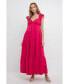 Фото #2 товара Women's Maxi Sweetheart Dress With Raw Edge Details
