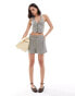 Фото #2 товара Bershka linen shorts co-ord in grey