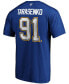 Фото #3 товара Men's Vladimir Tarasenko Blue St. Louis Blues Team Authentic Stack Name and Number T-shirt