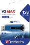Фото #12 товара Verbatim V3 MAX - USB 3.0 Drive 128 GB - Blue - 128 GB - USB Type-A - 3.2 Gen 1 (3.1 Gen 1) - 175 MB/s - Slide - Black - Blue