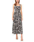 Фото #1 товара Women's Printed Smocked Back Tiered Sleeveless Maxi Dress