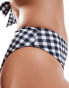 Reclaimed Vintage bikini bottom in black and white gingham Черно-белый, 38 - фото #2