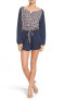 Фото #2 товара FRAICHE BY J 157766 Women's Henley Romper Long sleeves Catella Navy Sz. Medium