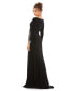 Фото #2 товара Women's Ieena Floral Embellished Faux Wrap Jersey Gown