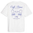 Puma Classics Cafe Graphic Crew Neck Short Sleeve T-Shirt Mens White Casual Tops