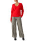 Фото #4 товара Women's Easy Breezy V-Neck Pullover Sweater