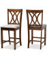 Фото #1 товара Furniture Reneau Modern and Contemporary Upholstered 2 Piece Counter Height Pub Chair Set