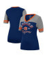 ფოტო #1 პროდუქტის Women's Navy, Heathered Gray Auburn Tigers There You Are V-Neck T-shirt