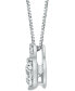 Diamond Double Bezel 18" Pendant Necklace (1/4 ct. t.w.) In 14K White Gold or 14K Yellow Gold