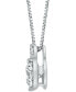 Фото #3 товара Sirena diamond Double Bezel 18" Pendant Necklace (1/4 ct. t.w.) In 14K White Gold or 14K Yellow Gold