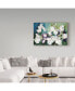 Joanne Porter 'Plum And White Iris' Canvas Art - 30" x 47"