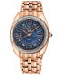 ფოტო #1 პროდუქტის Women's Palermo Swiss Quartz Rose Stainless Steel Watch 35mm