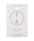Unwritten crystal Virgin Mary and 14K Gold Plated Cross Necklace Set