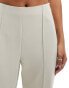 Vero Moda pleat front slim flare trousers in stone Серый, M - EU 38 - фото #5