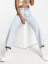 Фото #4 товара Noisy May high waisted wide leg jeans in light blue wash