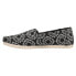 Фото #3 товара TOMS Alpargata Blanket Slip On Womens Black Flats Casual 10016693T