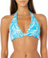 Фото #1 товара Milly 261069 Women Lotus Nikia Bikini Top Swimwear Blue Size Small