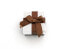 Фото #1 товара White gift box with brown ribbon KP9-5
