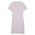 Puma Essentials Blossom Short Sleeve T-Shirt Dress Womens Purple Casual 67967460