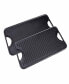 Фото #2 товара Cast Iron Large Reversible 18.5" x 10" Rectangular Griddle