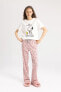 Fall In Love Snoopy Regular Fit Kısa Kollu Pijama Takımı B6171ax24sp