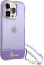 Guess Etui Guess GUHCP14LHGCOHU Apple iPhone 14 Pro fioletowy/purple hardcase Translucent Pearl Strap