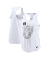 Фото #4 товара Women's White Las Vegas Raiders Tri-Blend Scoop Neck Racerback Tank Top