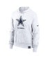 Women's White Dallas Cowboys Gym Vintage-like Logo Pullover Hoodie