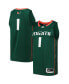 Men's Number 1 Green Miami Hurricanes Swingman Basketball Jersey