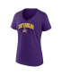 Фото #3 товара Women's Purple ECU Pirates Evergreen Campus V-Neck T-shirt