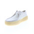 Фото #8 товара Clarks Wallabee Cup 26166218 Mens White Oxfords & Lace Ups Casual Shoes