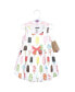 Фото #2 товара Baby Girls Baby Organic Cotton Short-Sleeve and Long-Sleeve Dresses, Popsicle