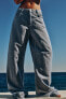 Фото #5 товара Широкие брюки из смесового льна со средней посадкой ZARA