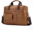 Фото #2 товара SPAHER Laptop Bag 14/15.6 Inch Briefcase Men's Business Bag Work Bag Men's Genuine Leather Bag Men's Shoulder Bag Messenger Bag Men Gift for Men