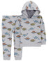 Toddler 2-Piece Dino Hooded Pullover & Pants Set 5T