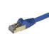 Фото #9 товара StarTech.com 1m CAT6a Ethernet Cable - 10 Gigabit Shielded Snagless RJ45 100W PoE Patch Cord - 10GbE STP Network Cable w/Strain Relief - Blue Fluke Tested/Wiring is UL Certified/TIA - 1 m - Cat6a - U/FTP (STP) - RJ-45 - RJ-45