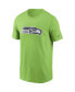 Фото #2 товара Men's Neon Green Seattle Seahawks Primary Logo T-shirt