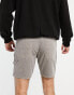 ASOS DESIGN slim carpenter shorts in mid length with heavy wash in grey Kaltes Grau, W30 - фото #2