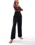 Фото #1 товара River Island high waist wide leg trouser in black