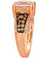 ფოტო #4 პროდუქტის Chocolatier® Peach Morganite (1-1/2 ct. t.w.) & Diamond (5/8 ct. t.w.) Ring in 14k Rose Gold