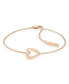 Фото #1 товара Women's Carnation Gold-Tone Stainless Steel Heart Bracelet