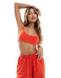 Фото #1 товара Kaiia towelling bralette top co-ord in red