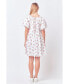 Women's Floral Cotton Embroidered Dress