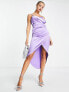 Фото #1 товара ASOS EDITION drape satin cami midi dress in lilac