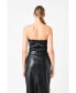 ფოტო #2 პროდუქტის Women's Satin Strapless Curved Bustier