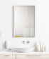 Фото #6 товара Contempo Polished Stainless Steel Rectangular Wall Mirror, 20" x 30"