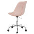 Фото #2 товара Aurora Series Mid-Back Pink Fabric Task Chair With Pneumatic Lift And Chrome Base