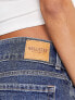 Hollister – Weite Vintage-Jeans in mittelblauer Waschung mit niedrigem Bund