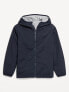 Hooded Zip-Front Water-Resistant Jacket for Boys